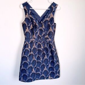 J. Crew v-neck patterned dress